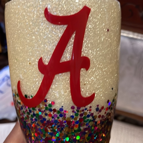 ALABAMA Glitter Tumbler with Red Accent - Picture 6 of 6